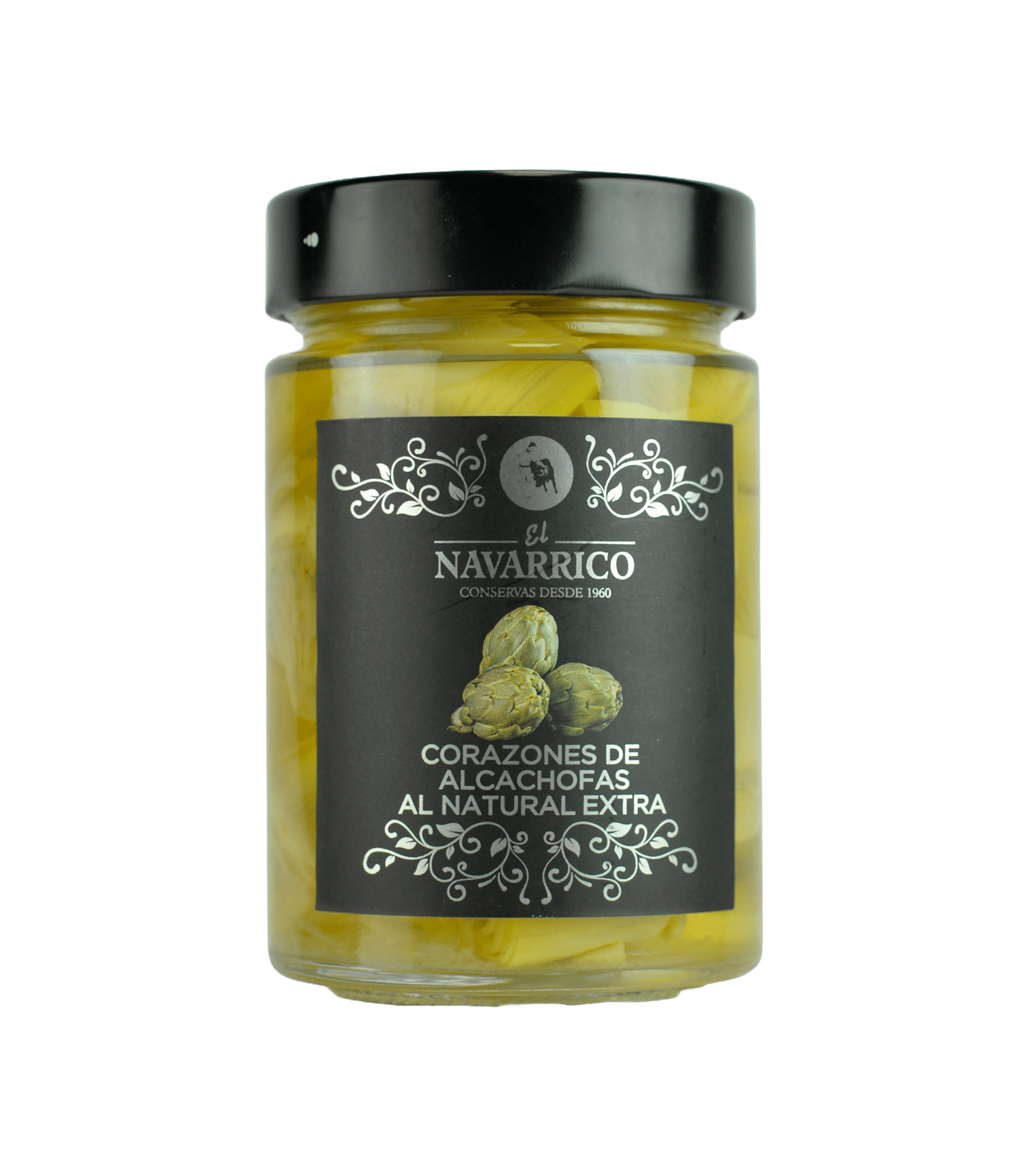 Corazones de Alcachofa al Natural Extra Etiqueta Negra Selección Conservas El Navarrico